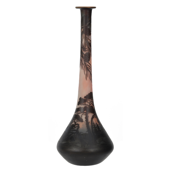 Signed Muller Fres Luneville French cameo vase, estimated at $1,500-$3,000
