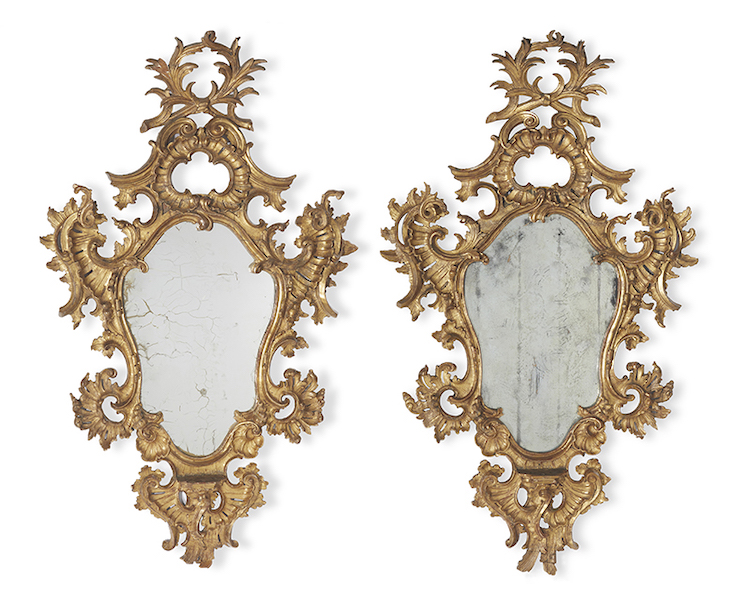 Northern Italian gilt wood mirrors, est. $3,000-$5,000