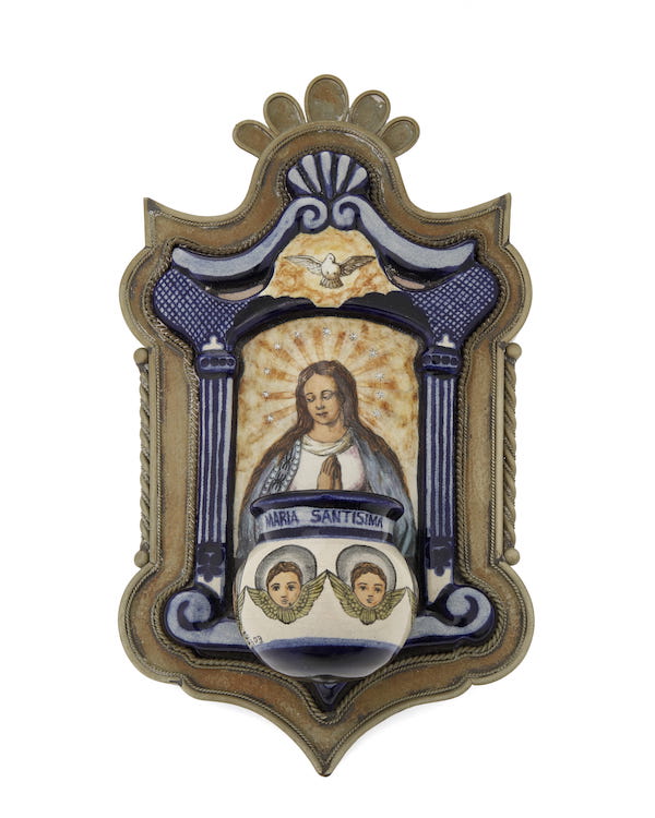 Jesus Guerrero Santos Maria Santisima holy water font, $1,625