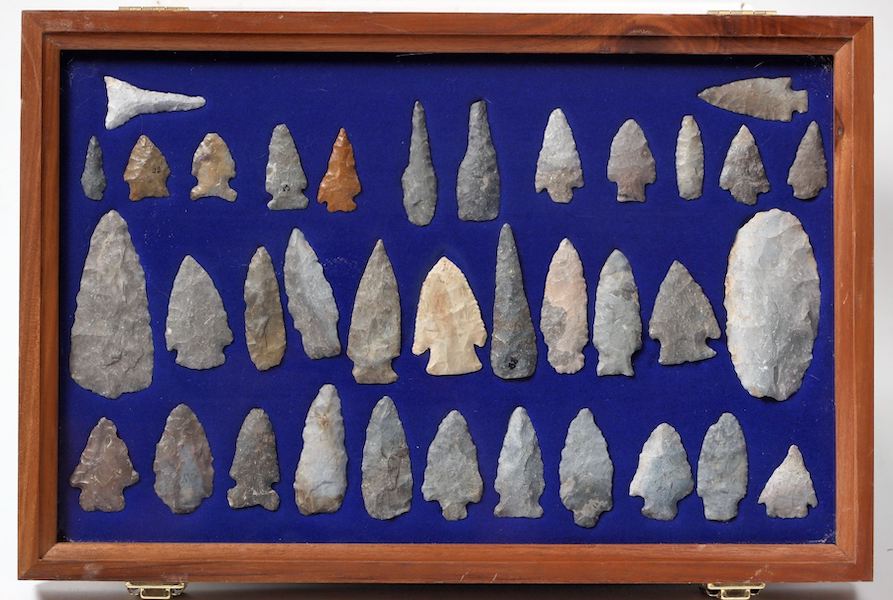 Collection of around 90 Paleo points, aka arrowheads, $8,750