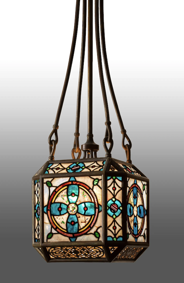 Aesthetic lantern by John La Farge, est. $30,000-$50,000