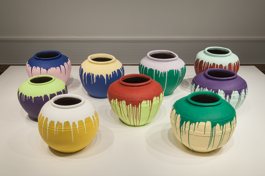 Ai Weiwei, ‘Colored Vases,’ 2010. Ceramic with industrial paint, dimensions variable (approximately 17 by 22in each). Robert M. Shields Fund for Asian Ceramics, 2013.33 © Ai Weiwei