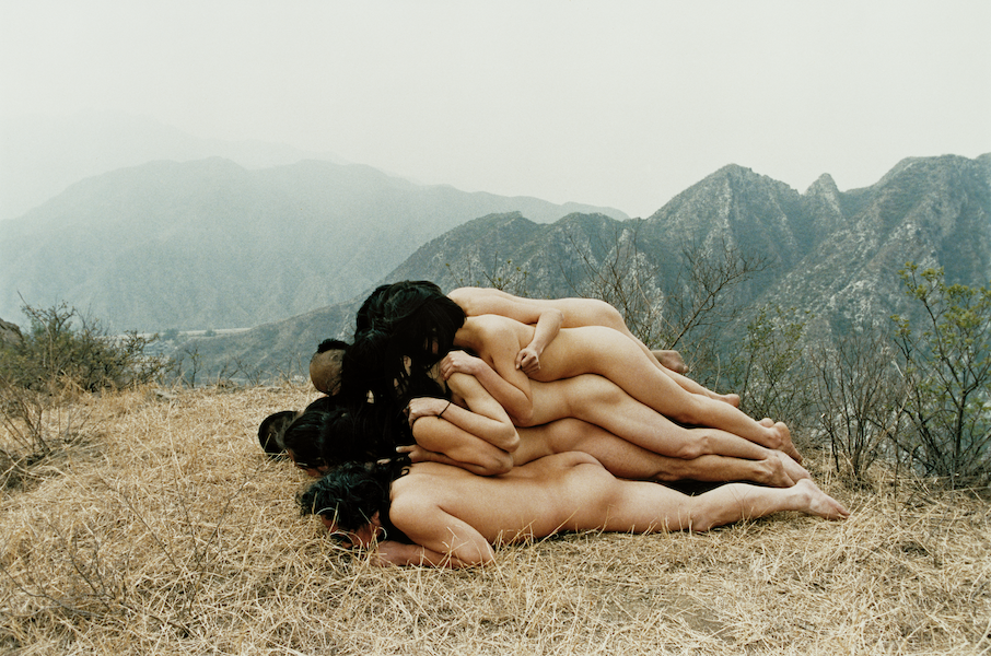 Zhang Huan, ‘To Add One Meter to an Anonymous Mountain,’ 1995. Chromogenic print on Fuji archival paper, 50 7/8 by 71in. Gift of the Contemporary Art Project, Seattle, 2002.23 © Zhang Huan