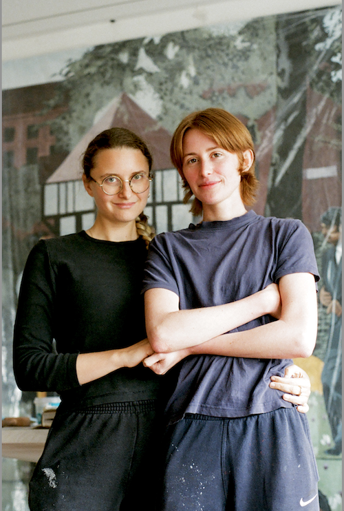 Hannah Quinlan and Rosie Hastings in their studio in London, June 2022. Photo by Angel Li 