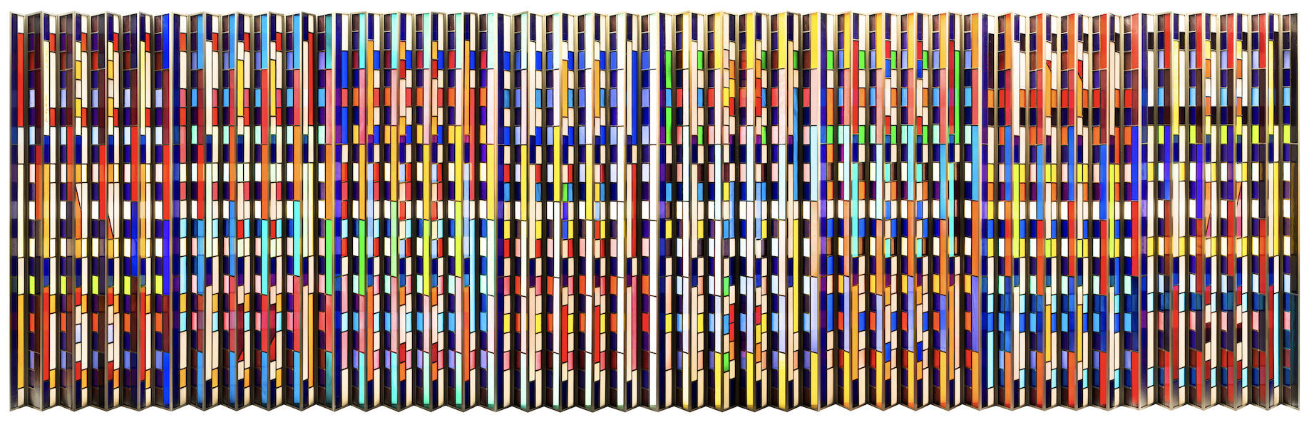 Yaacov Agam double-sided polymorph window installation, created for the Spreckels Theater in San Diego, estimated at $200,000-$300,000