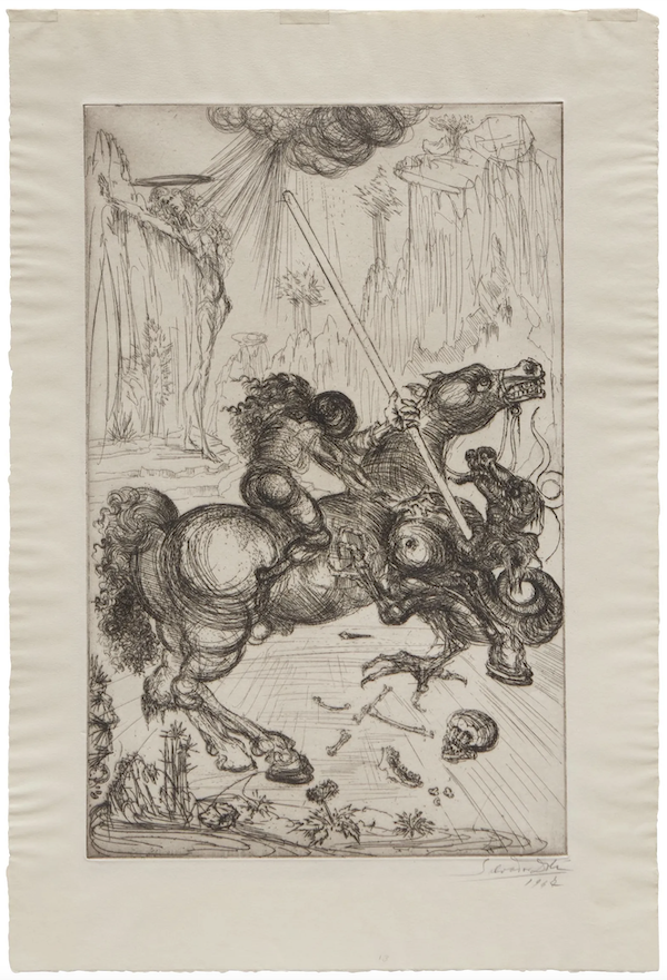 Salvador Dali, ‘St. George And the Dragon,’ $16,250