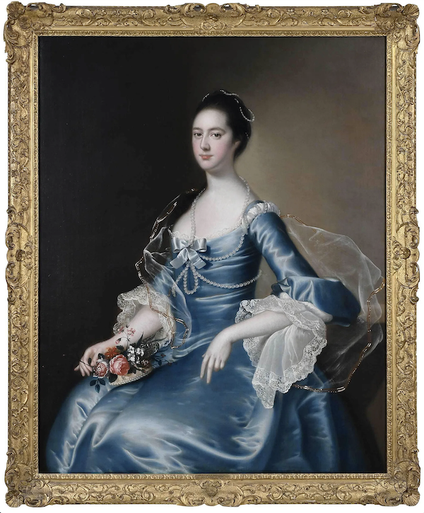 Joseph Wright of Derby, ‘Miss Elizabeth Carver,’ estimated at $70,000-$90,000. Image courtesy of Brunk Auctions and LiveAuctioneers