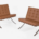 Pair of Barcelona chairs for Knoll by Ludwig Mies van der Rohe, estimated at $2,500-$3,500