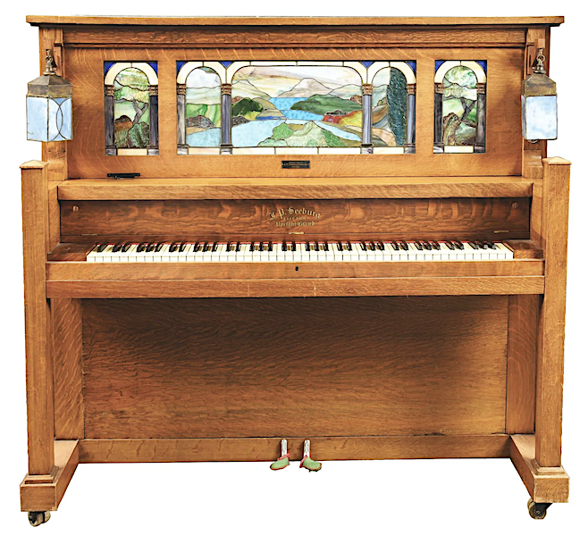 A 1915 Seeburg Model E upright piano sold for $4,800 plus the buyer’s premium in September 2022. Image courtesy of Dan Morphy Auctions and LiveAuctioneers.