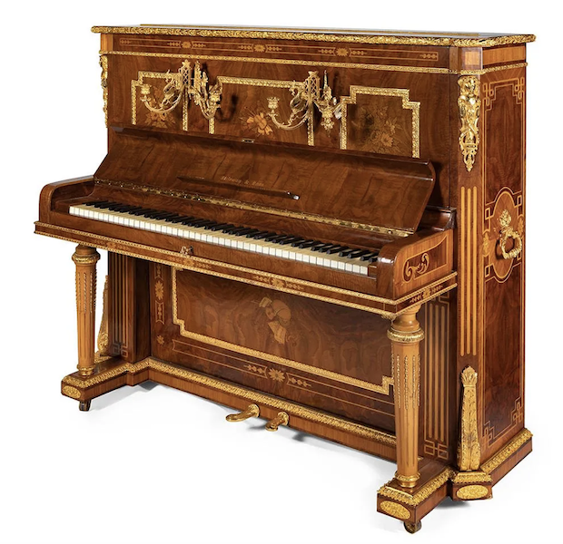A Napoleon III-style 1882 upright piano by Steinway & Sons earned €12,000 (about $12,000) in March 2021. Image courtesy of Setdart Auction House and LiveAuctioneers