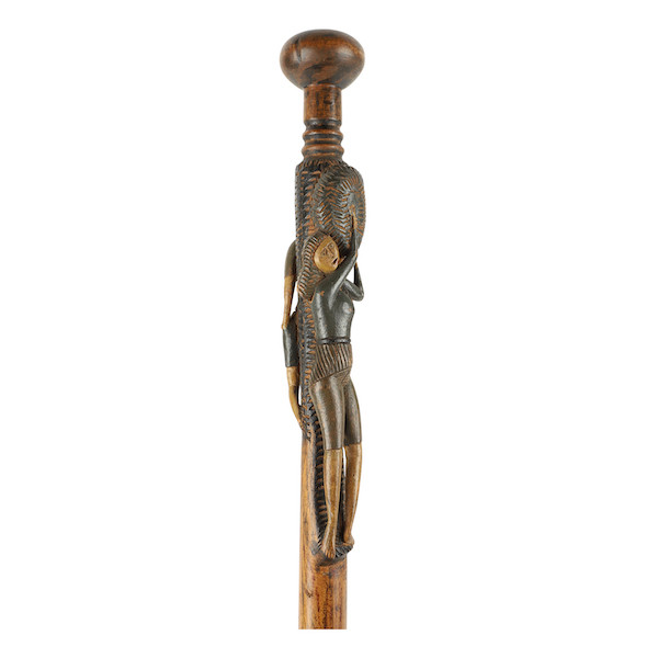 Circa-1920s ladies’ carved walking stick attributed to Willard MacKenzie, estimated at CA$4,000-$6,000