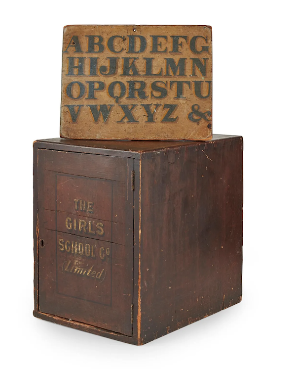 This Victorian-era painted tabletop cupboard sold for $1,637 plus the buyer’s premium in December 2020. Image courtesy of Lyon & Turnbull and LiveAuctioneers.