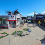 The Patriots Hall of Fame at Gillette Stadium in Foxborough, Mass., photographed in October 2019. On October 5, a fan who loaned a Tom Brady-signed American flag to the hall of fame sued the football team, claiming the manner in which it displayed the piece caused the signature to fade. Image courtesy of Wikimedia Commons, photo credit Patriot-place. Shared under the Creative Commons Attribution-Share Alike 4.0 International license.