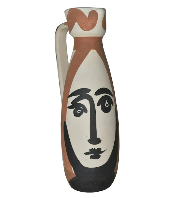Pablo Picasso vase or pitcher for Madoura Pottery, estimated at $50-$1,000