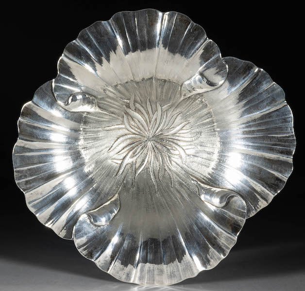 Clemens Friedell sterling silver Poppy pattern compote, estimated at $800-$1,200
