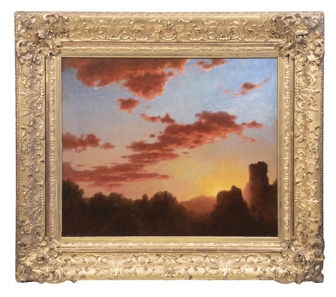Louis Remy Mignot painting of a sunset, estimated at $20,000-$30,000