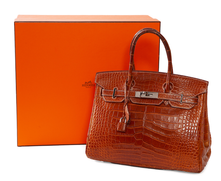 Hermes Birkin 35 matte Fauve alligator leather handbag, estimated at $25,000-$35,000