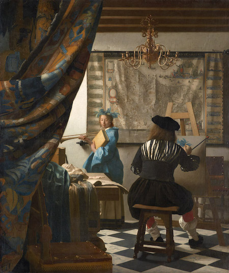 Johannes Vermeer, ‘The Art of Painting,’ circa 1666–68. Oil on canvas, 47 1/4 by 39 3/8in. (120 by 100cm). Kunsthistorisches Museum, Vienna. KHM-Museumsverband
