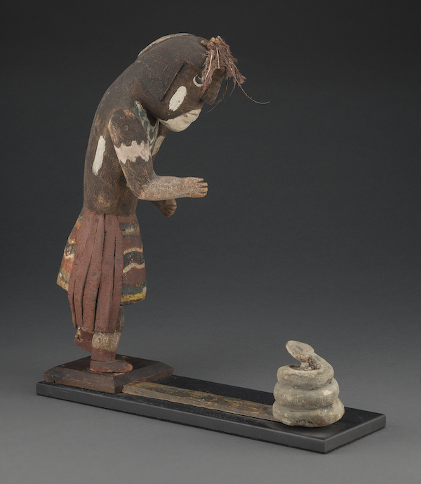 Hopi dance figure with coiled snake, estimated at $50,000-$75,000. Image courtesy of Heritage Auctions