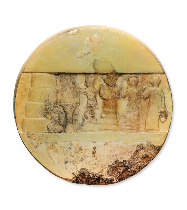 Disk of Enheduanna, daughter of Sargon, Mesopotamia, Akkadian, Ur (modern Tell el- Muqayyar), gipar Akkadian period, ca. 2300 B.C. Courtesy of the Penn Museum. 