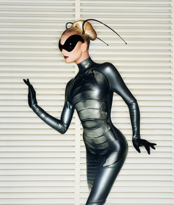 Fritz Kok (born 1960, Amsterdam.) Haute couture Spring/Summer 1997 collection (“Les Insectes.”) “Carapace” painted latex dress 