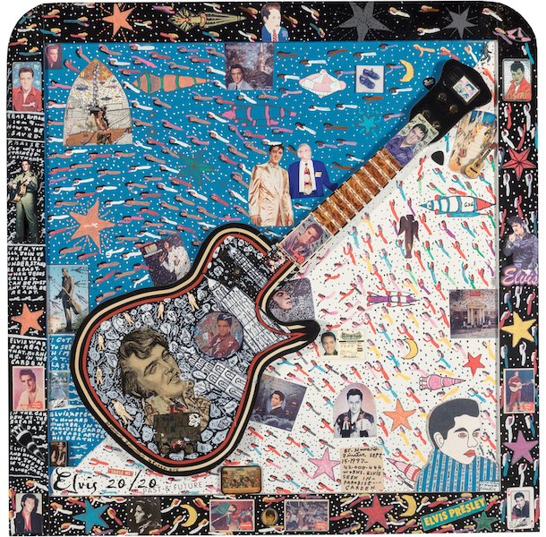 Howard Finster, ‘Youth of Elvis, Elvis Seen in Paradise Garden,’ estimated at $4,000-$6,000. Image courtesy of Heritage Auctions