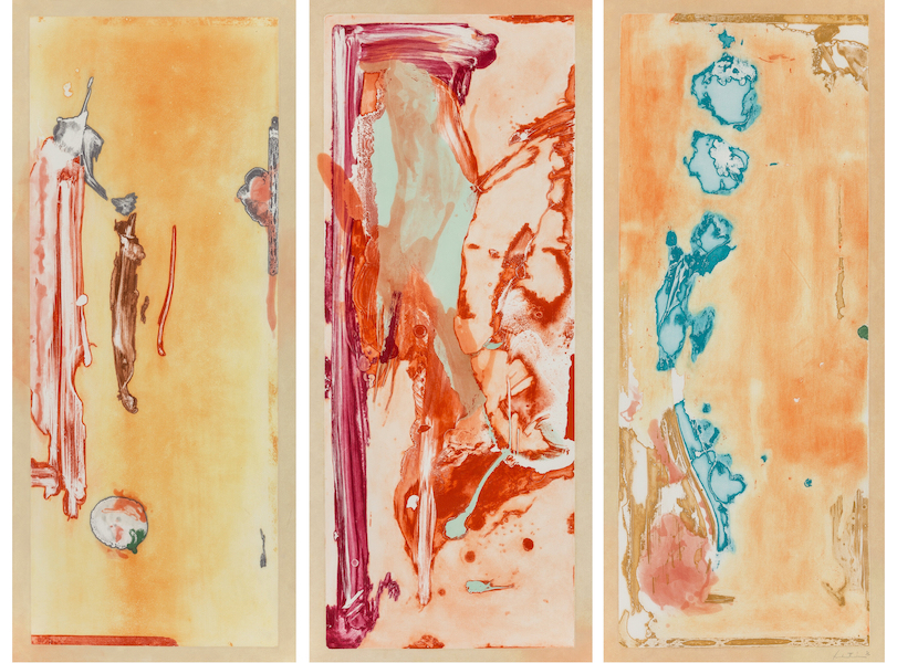Helen Frankenthaler, ‘Gateway,’ a triptych estimated at $60,000-$80,000. Image courtesy of Heritage Auctions