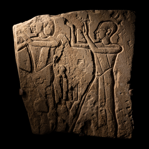 Egyptian sandstone relief fragment, estimated at $2,000-$4,000