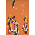 Norman Lewis, ‘Untitled (Abstraction in Orange),’ $437,000.