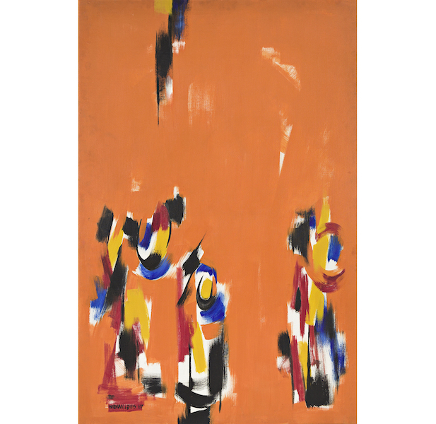 Norman Lewis, ‘Untitled (Abstraction in Orange),’ $317,000.