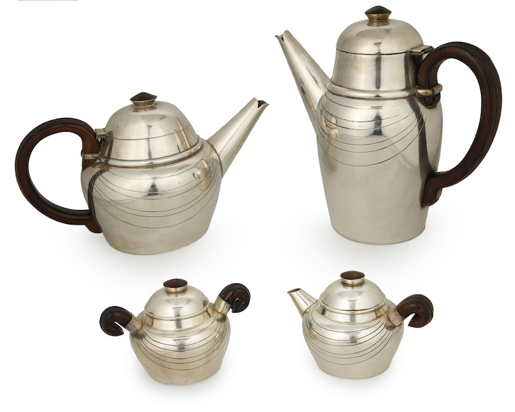William Spratling Provincial six-piece tea set, estimated at $4,000-$6,000 