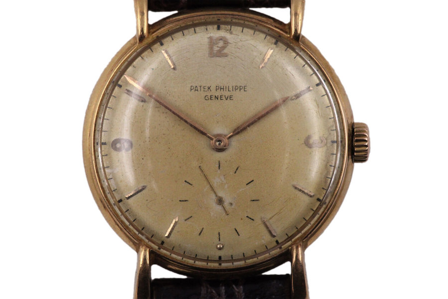Patek Philippe 18K rose gold watch, reference no. 1543, estimated at $5,000-$10,000