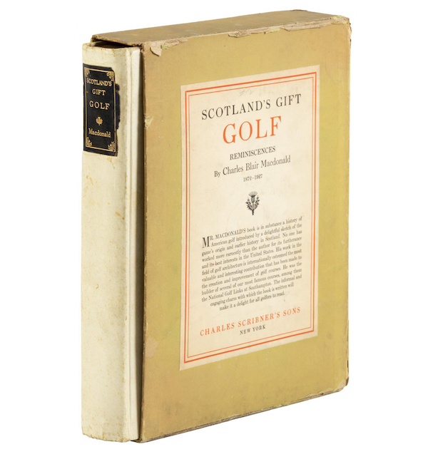 Scotland’s Gift: Golf by Charles Blair Macdonald in publisher’s slipcase, estimated at $6,000-$9,000