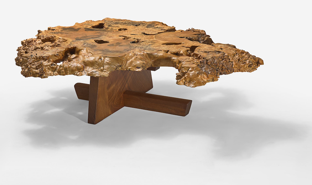 George Nakashima Minguren I coffee table, estimated at $150,000-$250,000