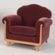 One of a pair of sycamore Art Deco club chairs, estimated at $1,000-$1,800