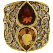 Marina B 18K gold, diamond, topaz and citrine ring, estimated at $9,000-$11,000