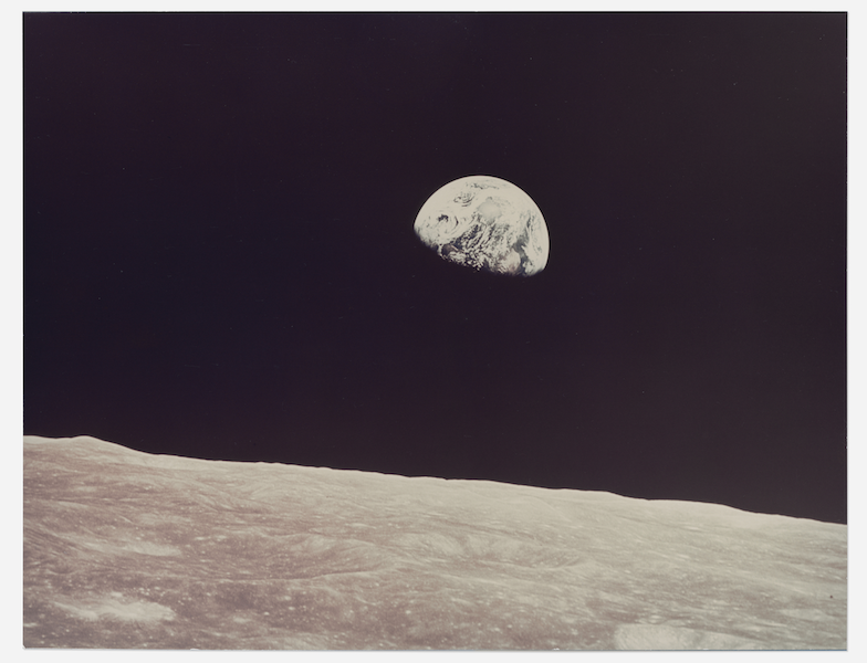 First Earthrise: the first color photograph of the first Earthrise witnessed by humans (large format), William Anders, Apollo 8, December 21-27, 1968, estimated at $12,000-$18,000