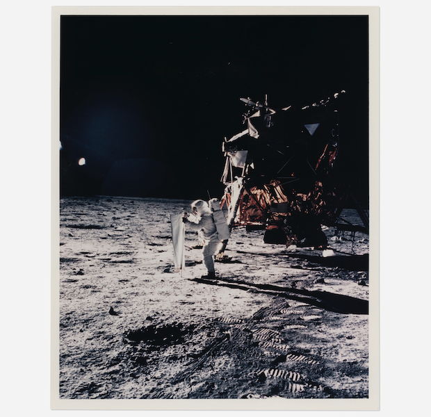 The first photograph of a human onto the surface of another world, Neil Armstrong, Apollo 11, July 16-24, 1969, estimated at $4,000-$6,000