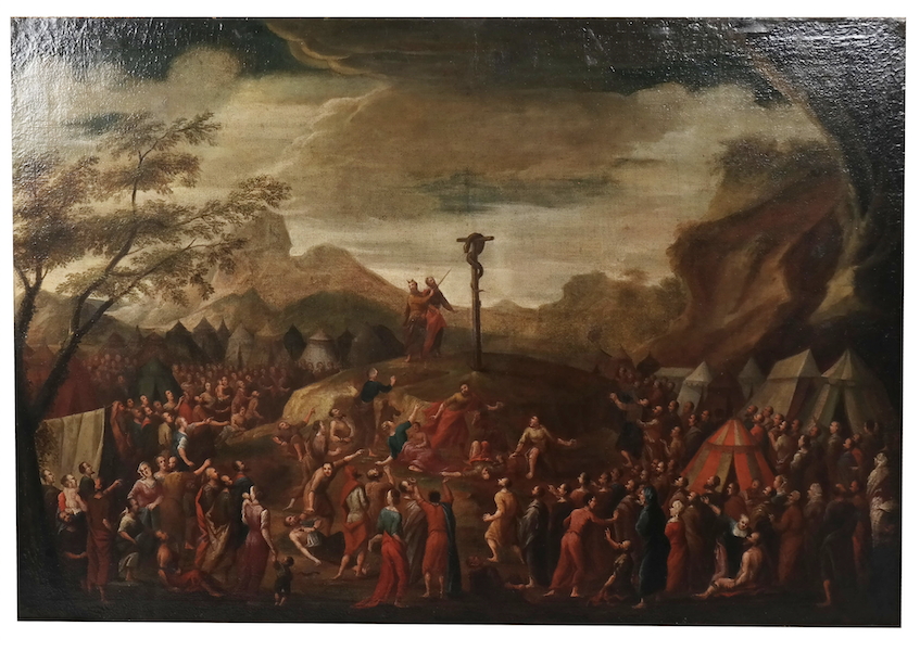 ‘Moses and Serpent’ painting attributed to Simone Cantarini, estimated at $10,000-$15,000