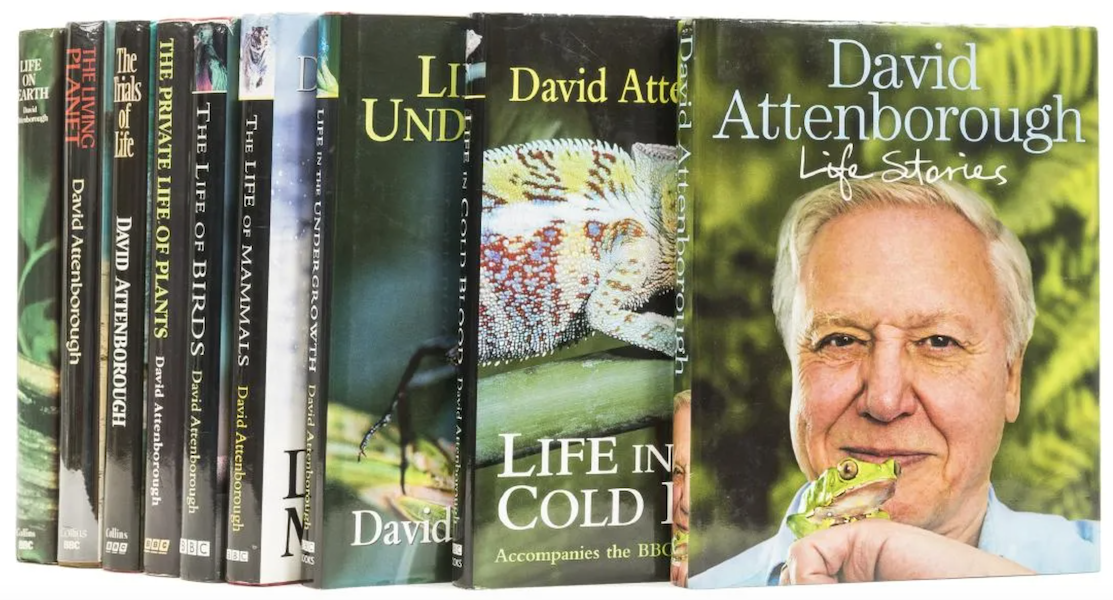 A set of first edition books from David Attenborough’s ‘Life on Earth’ series sold for $733 plus the buyer’s premium in March 2018. Image courtesy of Forum Auctions and LiveAuctioneers.