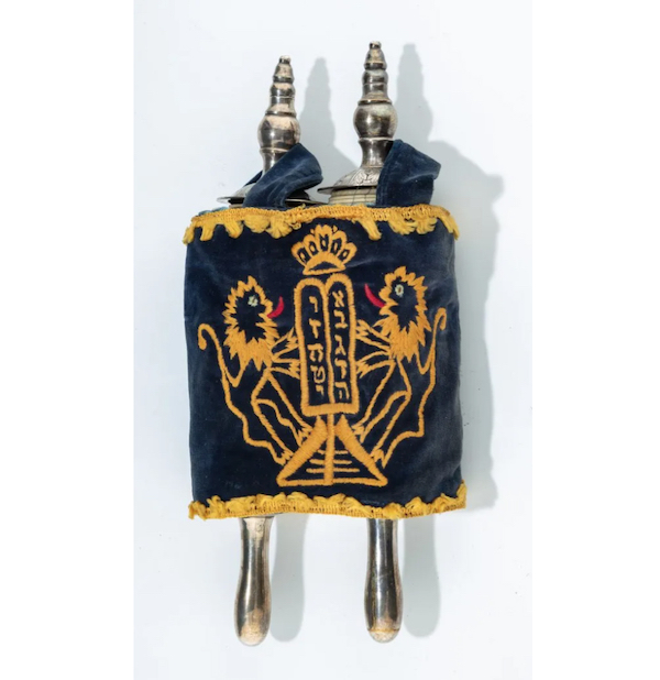 A circa-1850 miniature Sefer Torah, most likely Polish, brought $17,500 plus the buyer’s premium in November 2021. Image courtesy of J. Greenstein & Co., Inc. and LiveAuctioneers.