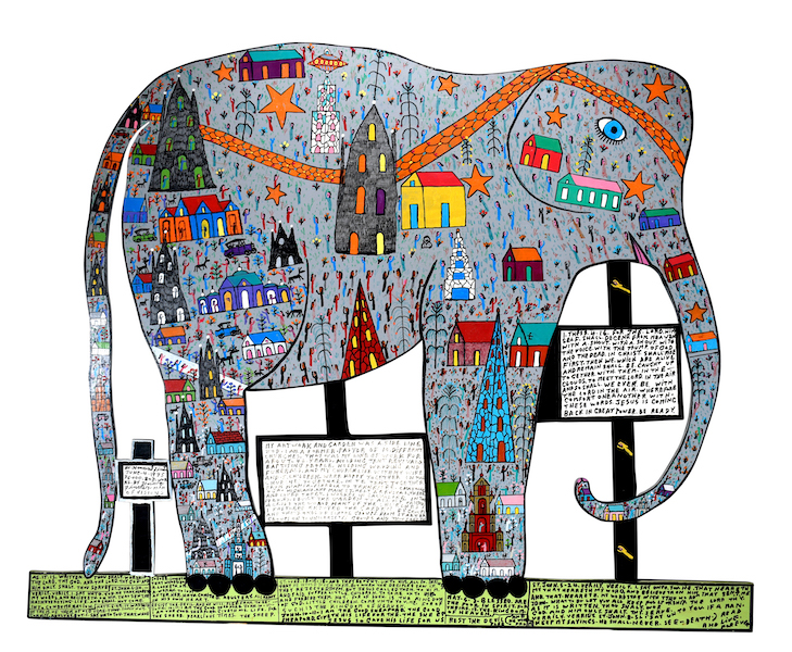 Howard Finster, ‘Giant Elephant,’ estimated at $8,000-$12,000