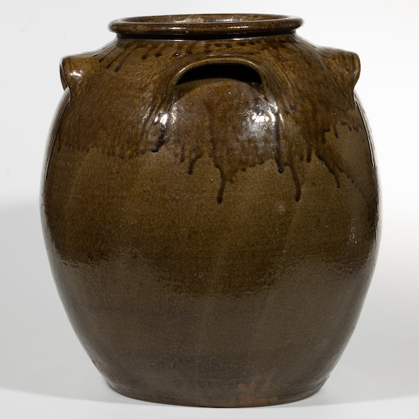 Daniel Seagle 15-gallon stoneware storage jar, estimated at $5,000-$8,000