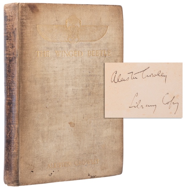  Signed first edition limited issue of Aleister Crowley’s ‘The Winged Beetle,’ $26,400