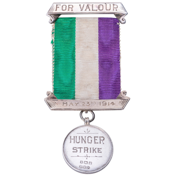 British hunger strike silver medal awarded to a suffragette, estimated at $10,000-$15,000