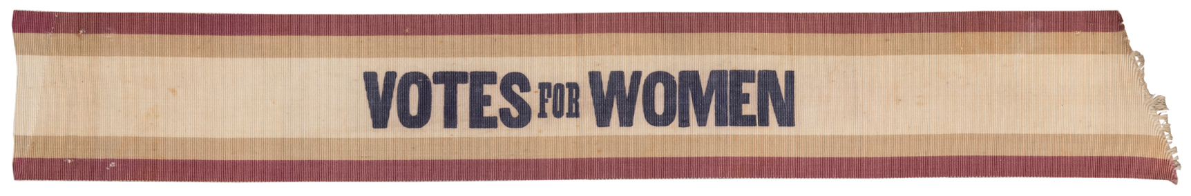 Circa-1913 Votes for Women sash, estimated at $1,200-$2,000