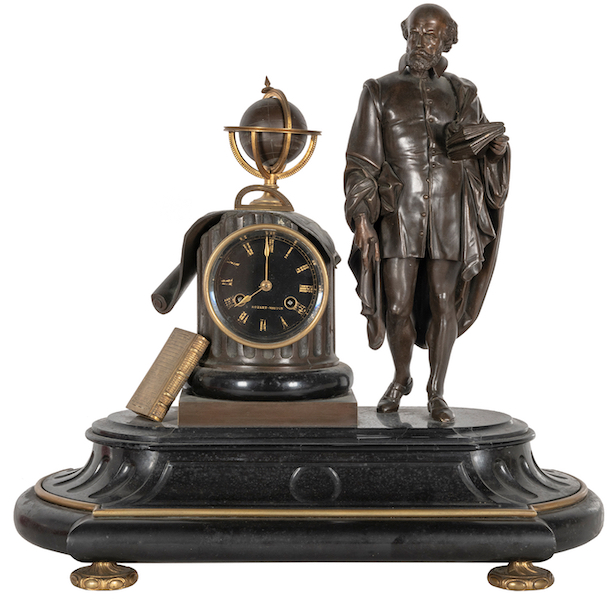 Robert-Houdin mantel clock dating to the 1860s or 1870s, estimated at $1,500-$2,500 