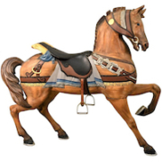 Undated hand-carved outside row carousel horse, $6,400
