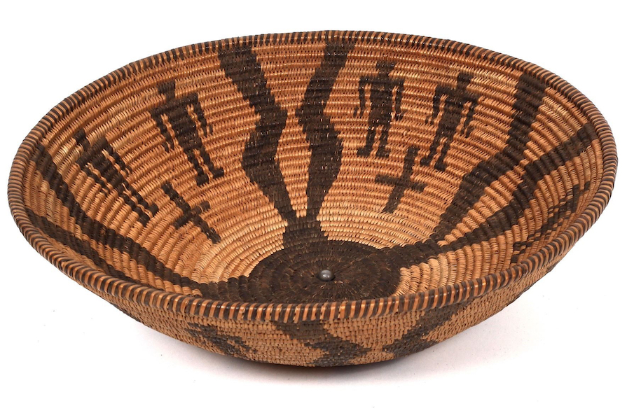 Pictorial Apache basket, $1,562