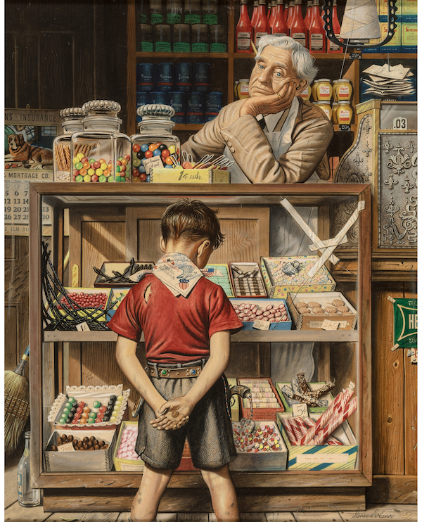 Stevan Dohanos, ‘Penny Candy,’ $375,000. Image courtesy of Heritage Auctions